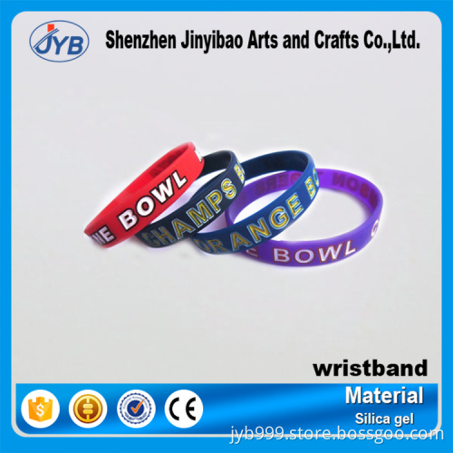 e-co friendly silicon rubber wristband keychain